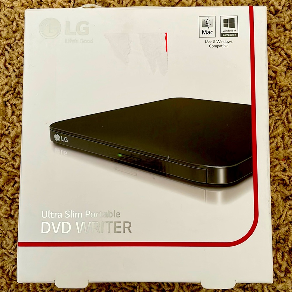 LG Ultra Slim Portable DVD Writer, never used